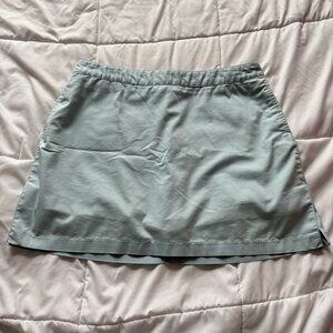 Adidas Golf Tennis Stretch Skirt Skort Womens Size 12 Blue Pockets Logo Active